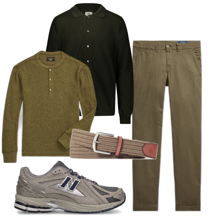 Outfit uomo - Casual city. Stile Casual per Tutti i giorni. Abbinamento con t-shirt, cinture, pantaloni, polo, sneakers.