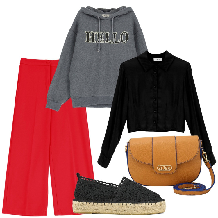 Outfit donna - Un giorno a Marsilia. Stile Etnico per Tutti i giorni. Abbinamento con camicie, felpe con cappuccio, pantaloni, pochette, espadrillas.