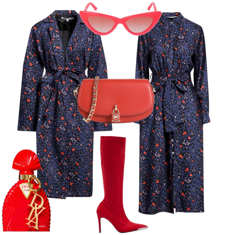 Outfit donna - Un evento speciale. Stile Vintage retrò per Tutti i giorni. Abbinamento con vestiti midi/longuette, cappotti, stivali, borse a tracolla, profumi, occhiali da sole.