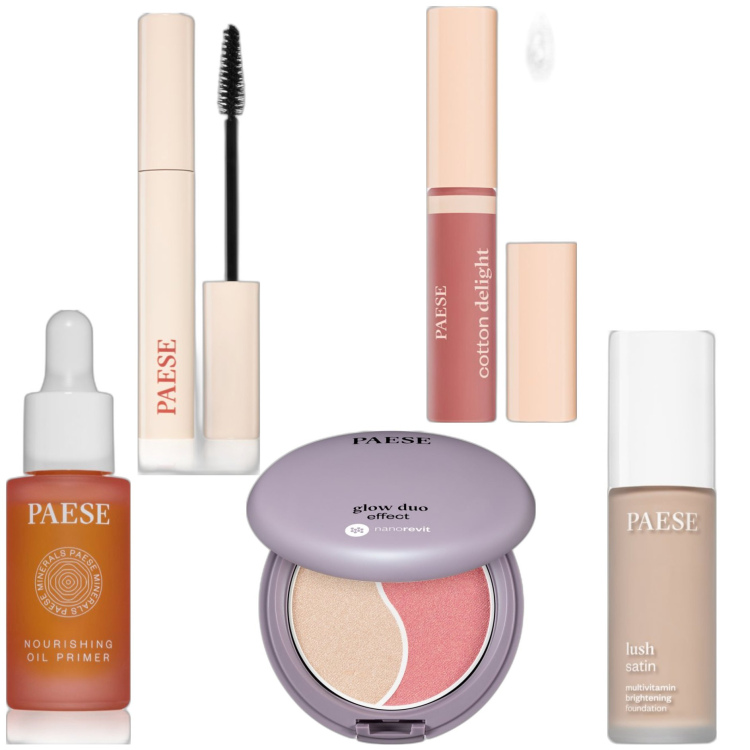 Outfit donna - Paese. Abbinamento con primer, blush, primer, gloss, mascara.