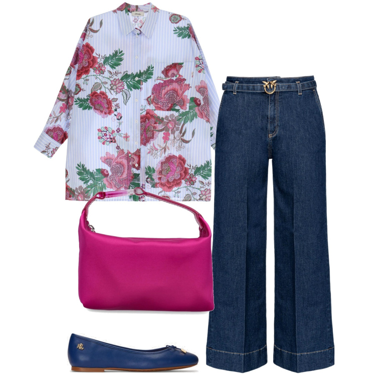 Outfit donna - Bantoa SS24. Stile Casual chic per Tutti i giorni. Abbinamento con jeans, ballerine, camicie, borse a mano.