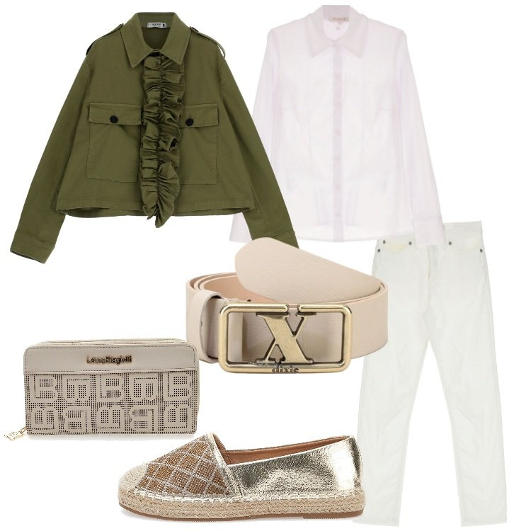 Outfit donna - Please Denim Fit Guide. Stile Basic per Tutti i giorni. Abbinamento con camicie, blazer, jeans, cinture, espadrillas, portafogli.