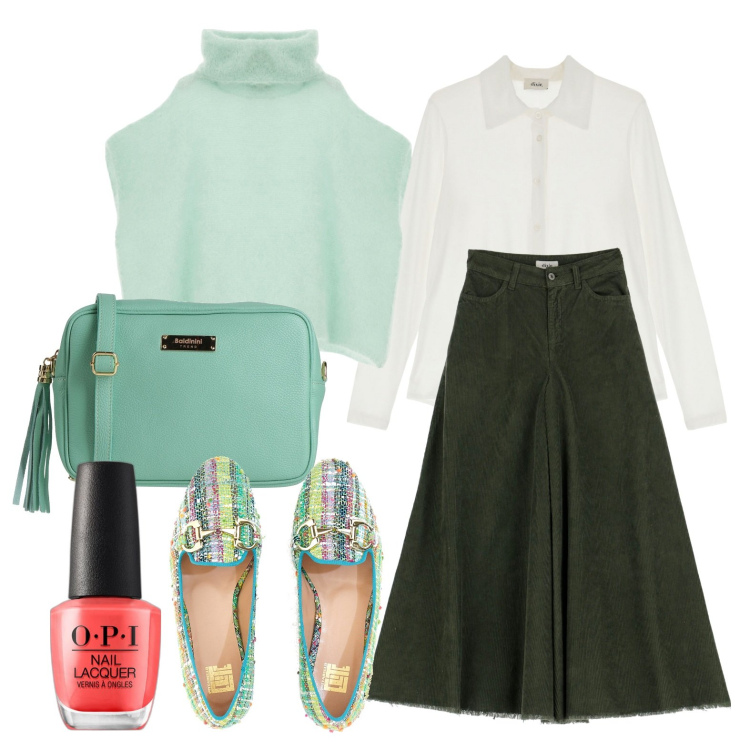 Outfit donna - Ghost outfitter - marzo. Stile Bon Ton per Tutti i giorni. Abbinamento con borse a tracolla, smalti, gonne lunghe, cappe, camicie, mocassini.