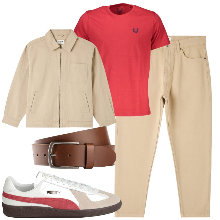 Outfit uomo - City. Stile Urban per Tutti i giorni. Abbinamento con cinture, sneakers, pantaloni, giacche, t-shirt.