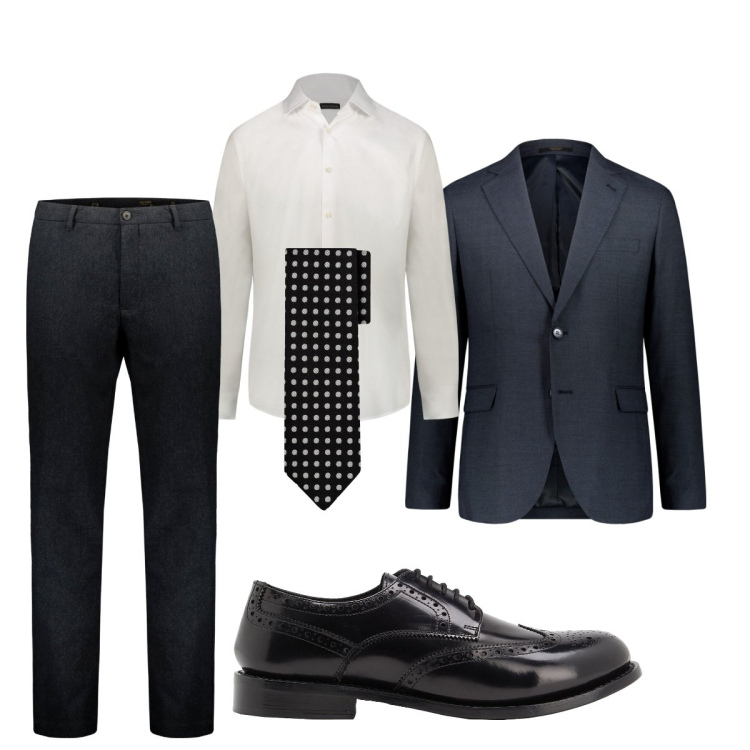 Outfit uomo - Cerimonia a Marzo. Stile Business/Elegante per Cerimonia. Abbinamento con scarpe stringate, cravatte, abiti, pantaloni, camicie.