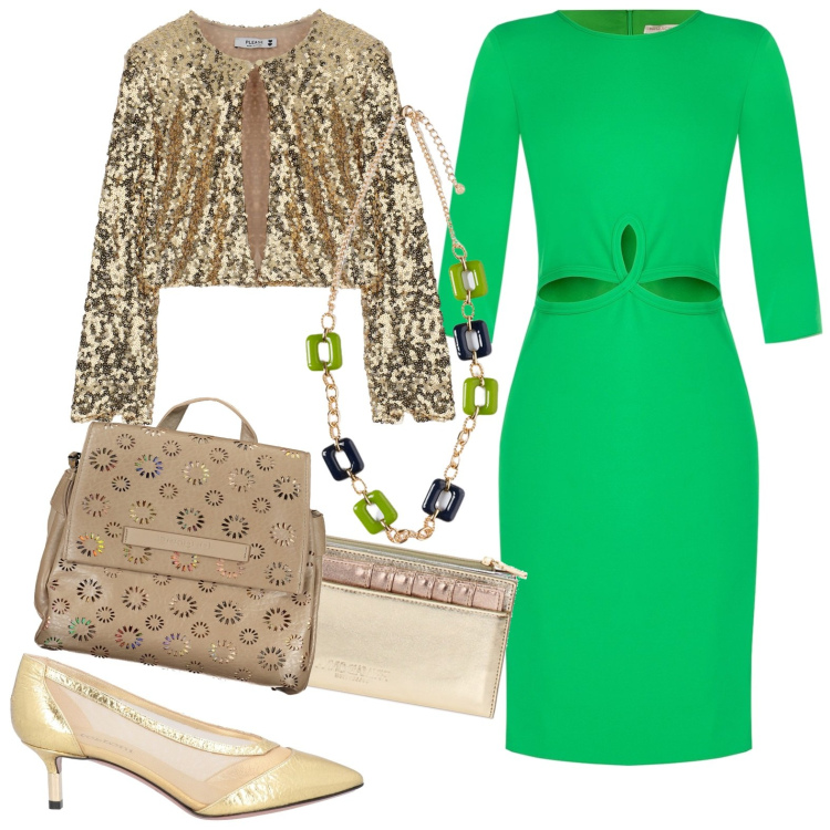 Outfit donna - Menta color. Stile Casual chic per Tutti i giorni. Abbinamento con décolleté, ciondoli, vestiti a tubino, cardigans, portafogli, zaini.