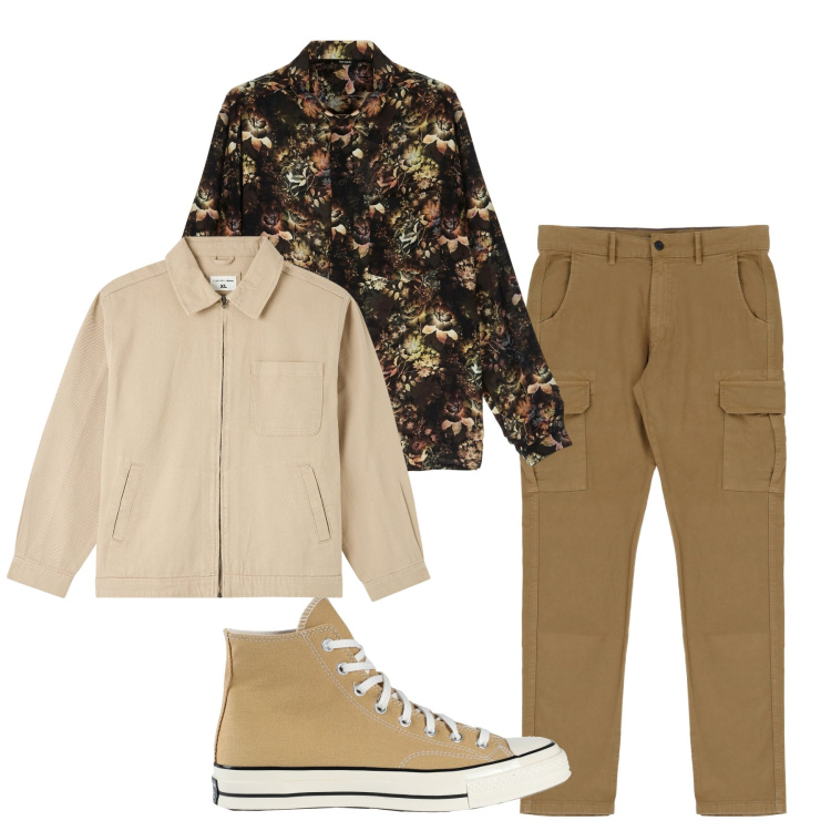 Outfit uomo - Converse. Stile Trendy per Tutti i giorni. Abbinamento con sneakers alte, giacche, camicie, pantaloni.