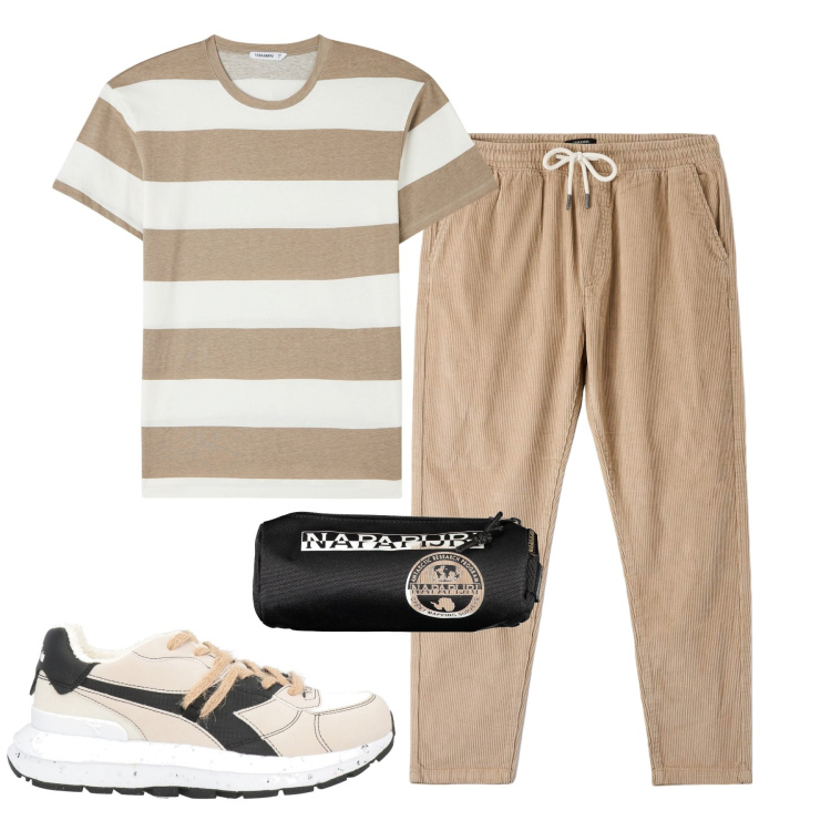 Outfit uomo - Total look #1829970. Stile Urban per Tutti i giorni. Abbinamento con sneakers, t-shirt, pantaloni, borse sportive.