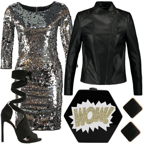 Outfit donna - Auguri sfavillanti. Stile Trendy per Serata fuori.