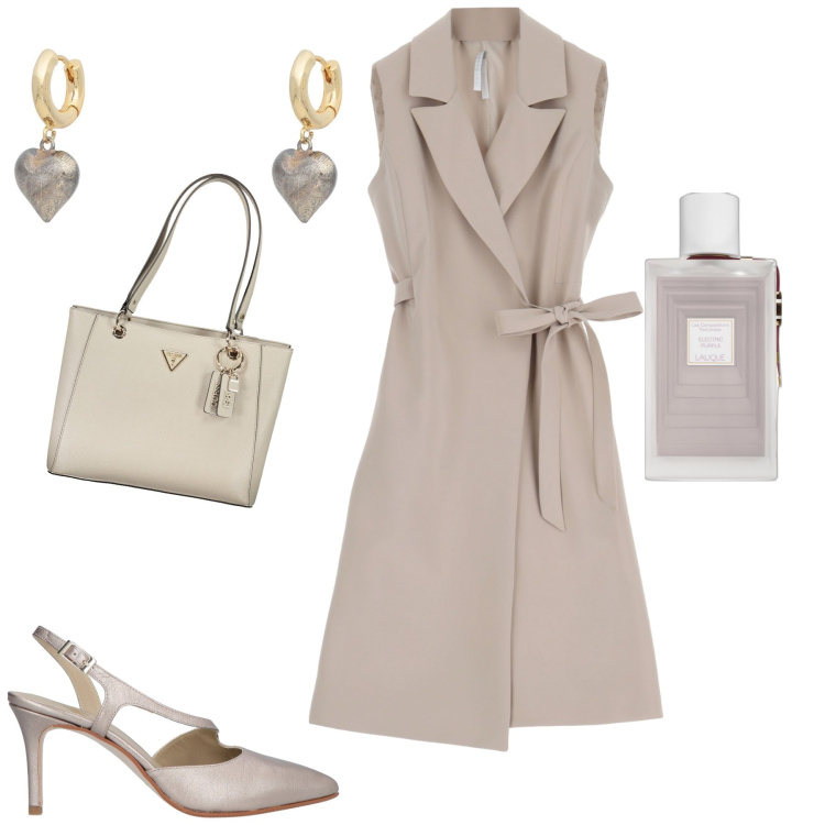 Outfit donna - Miniabito. Stile Casual chic per Tutti i giorni. Abbinamento con décolleté, orecchini, profumi, vestiti midi/longuette, borse a spalla.