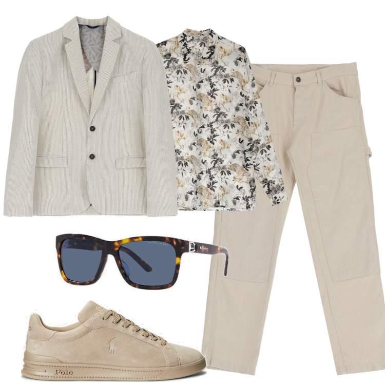 Outfit uomo - City. Stile Urban per Tutti i giorni. Abbinamento con pantaloni, camicie, giacche, sneakers, occhiali da sole.