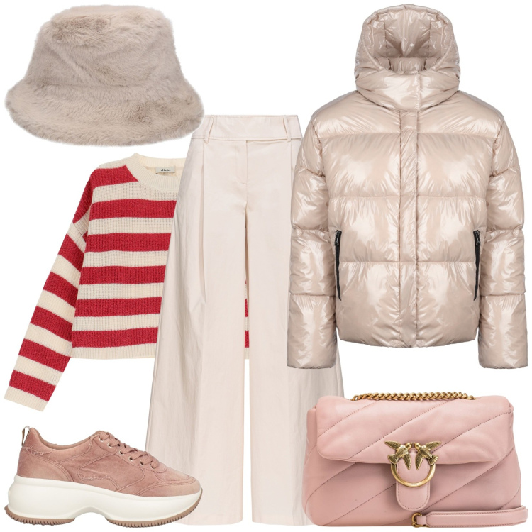 Outfit donna - Sunday. Stile Sporty chic per Tutti i giorni. Abbinamento con sneakers, borse a tracolla, pantaloni, pullovers, blazer, cappelli.