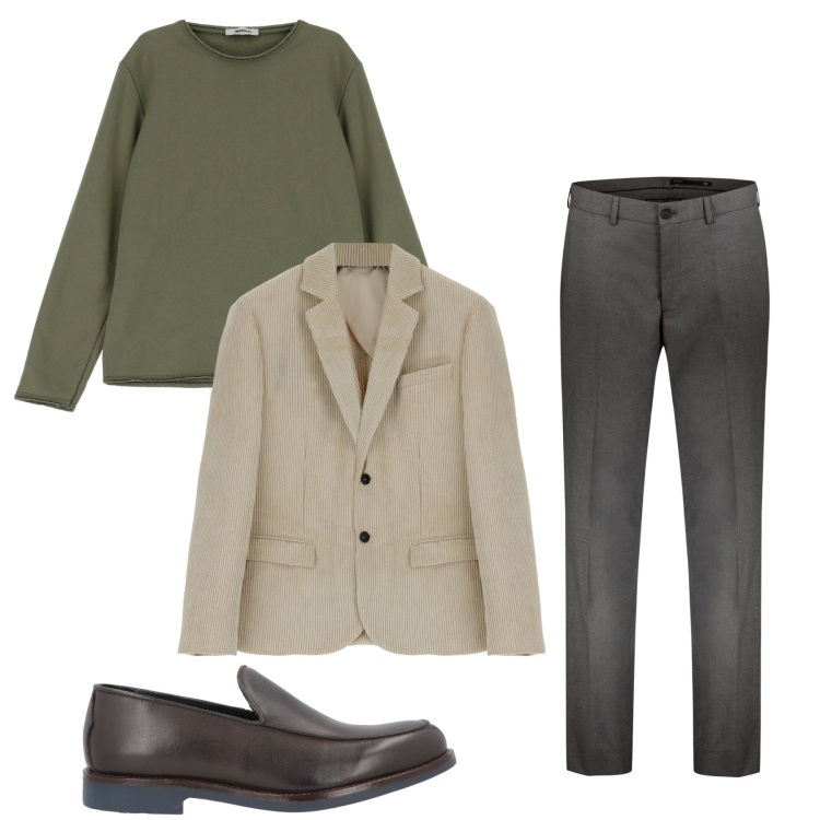 Outfit uomo - In ufficio stile free. Stile Urban per Ufficio. Abbinamento con scarpe stringate, giacche, felpe, pantaloni.