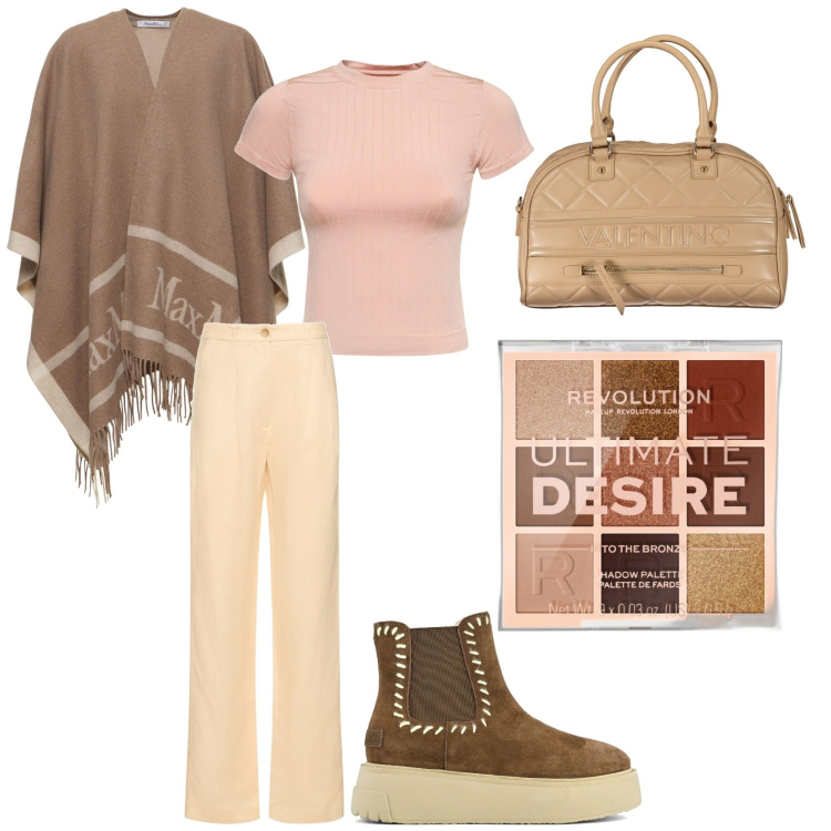 Outfit donna - Everyday outfit. Stile Casual per Tutti i giorni. Abbinamento con ombretti, pantaloni, stivaletti, t-shirt, cappotti, collane.