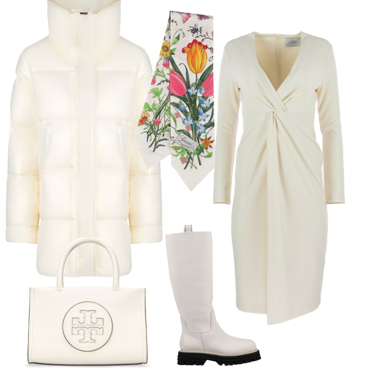 Outfit donna - Un week end in montagna. Stile Casual chic per Tutti i giorni. Abbinamento con stivali, blazer, vestiti midi/longuette, foulard, borse a mano.