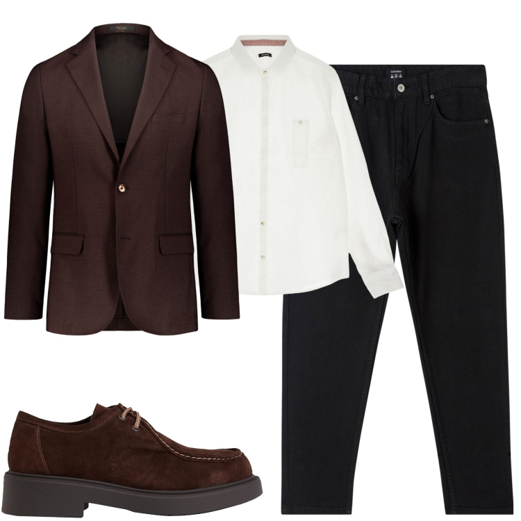 Outfit uomo - Stile. Stile Business/Elegante per Tutti i giorni. Abbinamento con scarpe stringate, pantaloni, camicie, giacche.