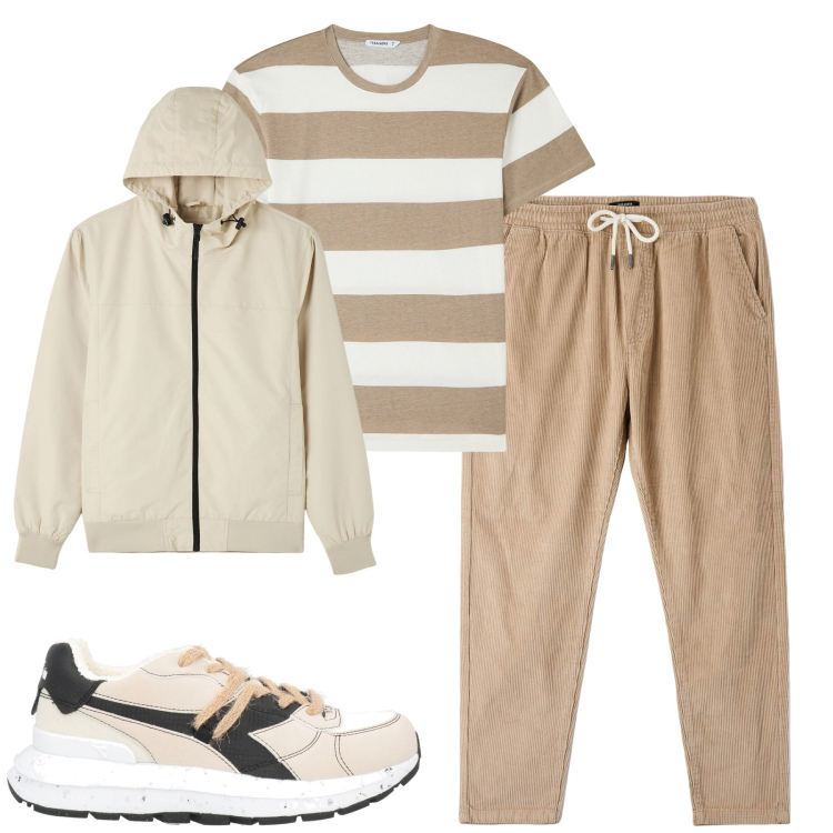 Outfit uomo - Terranova. Stile Casual per Tutti i giorni. Abbinamento con sneakers, t-shirt, pantaloni, giacche.