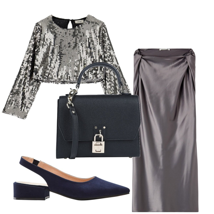 Outfit donna - Total look #1835548. Stile Glamour per Serata fuori. Abbinamento con décolleté, borse a mano, vestiti corti, blazer.