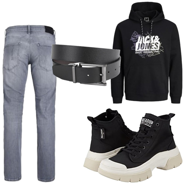 Outfit homme - Palladium. Style Tendance pour Tous les jours. Assortir avec jeans, sweat-shirts, sneakers, ceintures.
