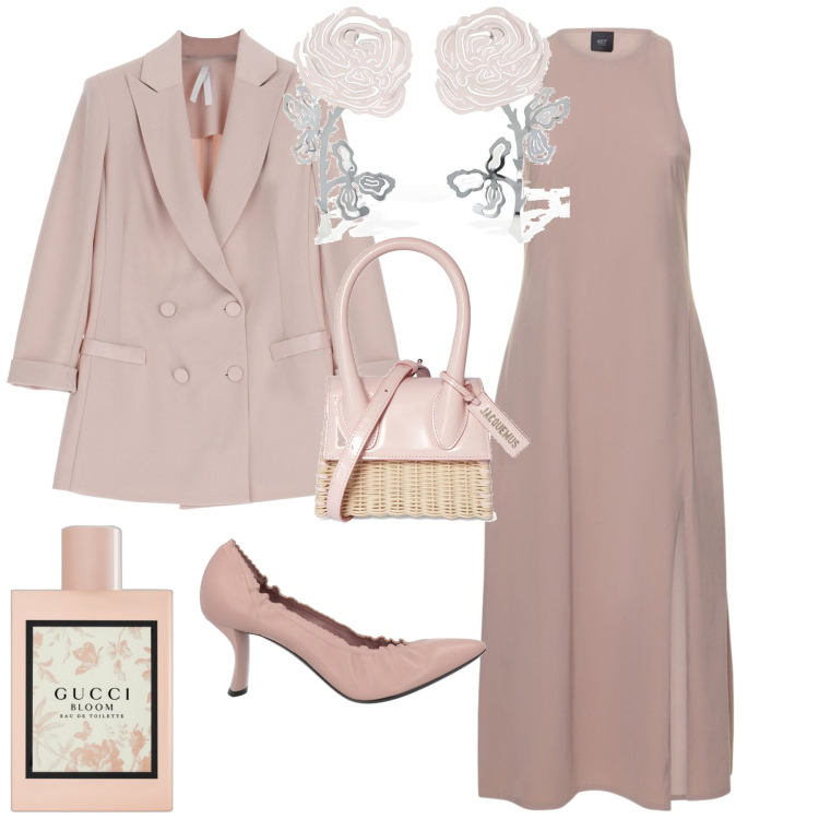 Outfit donna - Bon ton evento o cerimonia. Stile Bon Ton per Cerimonia. Abbinamento con décolleté, profumi, blazer, vestiti midi/longuette, orecchini, borse a mano.