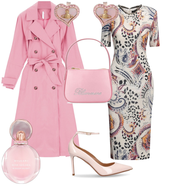 Outfit donna - Chic per evento o cerimonia. Stile Chic per Cerimonia. Abbinamento con vestiti midi/longuette, orecchini, profumi, trench, décolleté, borse a mano.