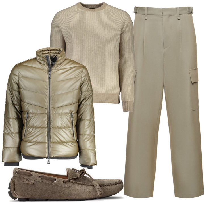 Outfit uomo - Total look #1837253. Stile Business/Elegante per Ufficio. Abbinamento con scarpe stringate, maglieria, pantaloni cargo, giacche.
