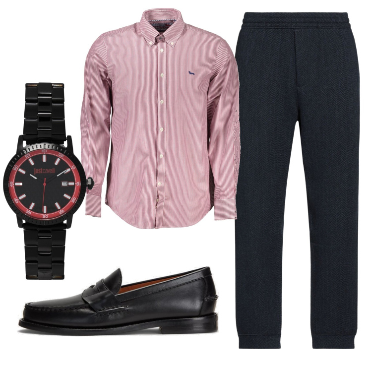 Outfit uomo - Total look #1837484. Stile Business/Elegante per Ufficio. Abbinamento con pantaloni, orologi, scarpe stringate, camicie.