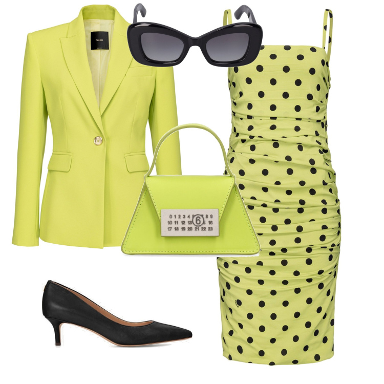 Outfit donna - Chic evento o cerimonia. Stile Chic per Cerimonia. Abbinamento con vestiti corti, blazer, décolleté, occhiali da sole, borse a mano.