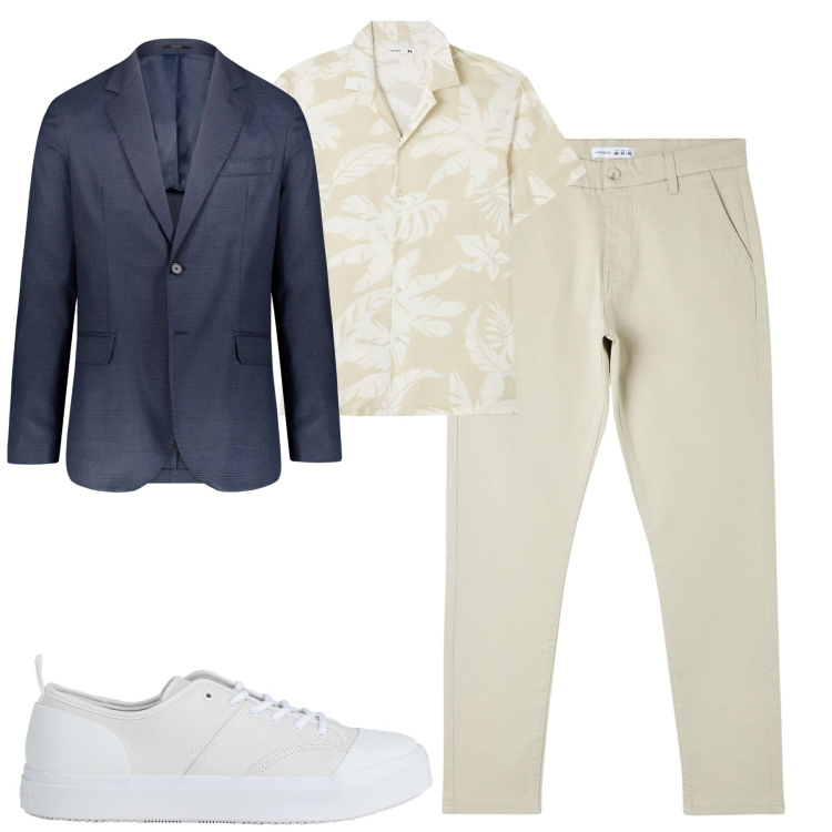 Outfit uomo - City. Stile Urban per Tutti i giorni. Abbinamento con sneakers, pantaloni skinny, camicie a manica corta, giacche.