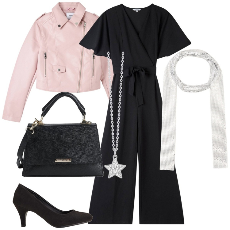 Outfit donna - Cerimonia informale. Stile Casual chic per Cerimonia. Abbinamento con décolleté, borse a mano, tute, giacche, collane, sciarpe.