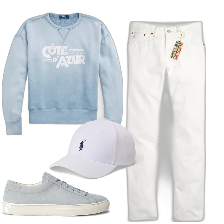 Outfit uomo - City. Stile Casual per Tutti i giorni. Abbinamento con cappelli, jeans slim fit, felpe, sneakers.