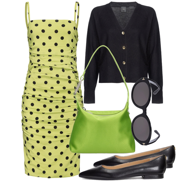 Outfit donna - Audace bon ton. Stile Bon Ton per Tutti i giorni. Abbinamento con vestiti corti, cardigans, ballerine, occhiali da sole, borse a mano.