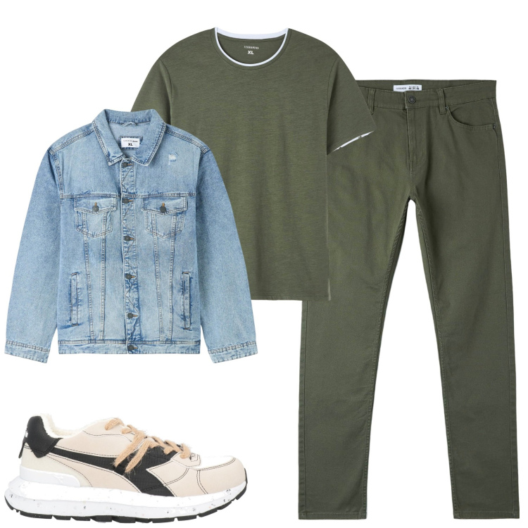 Outfit uomo - City. Stile Casual per Tutti i giorni. Abbinamento con sneakers, giacche, t-shirt, pantaloni skinny.