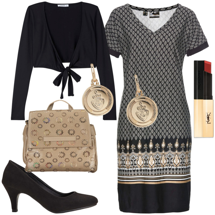 Outfit donna - Ovunque elegante. Stile Chic per Tutti i giorni. Abbinamento con décolleté, vestiti, rossetti, blazer, orecchini, zaini.