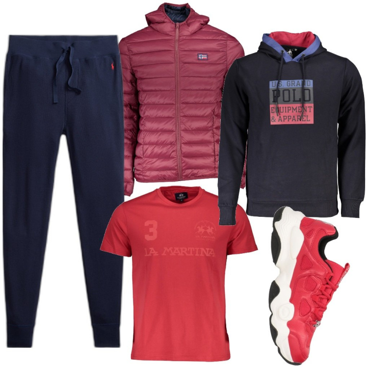 Outfit uomo - Patrizio: vado a prendere i bambini. Stile Urban per Tutti i giorni. Abbinamento con sneakers, pantaloni, giacche, felpe con cappuccio, t-shirt.