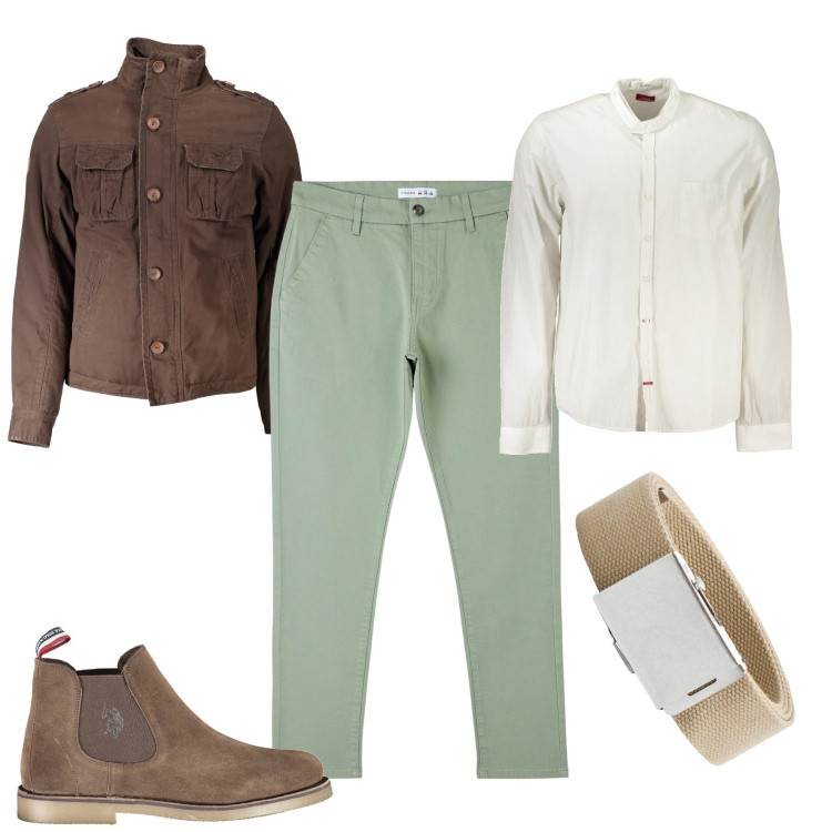 Outfit uomo - City. Stile Urban per Tutti i giorni. Abbinamento con pantaloni skinny, cinture, giacche, stivali, camicie.