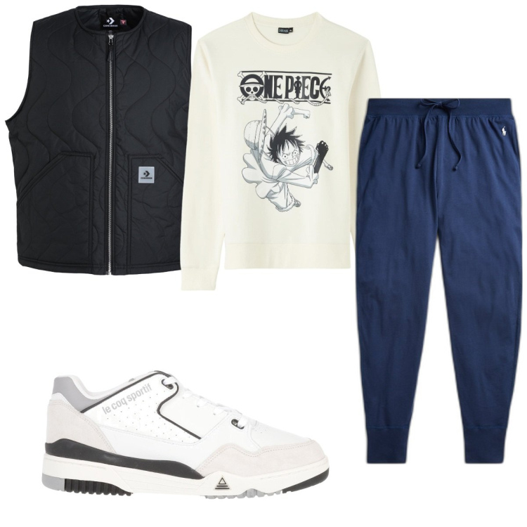 Outfit uomo - Total look #1840946. Stile Trendy per Tutti i giorni. Abbinamento con sneakers, giacche, felpe, pantaloni.