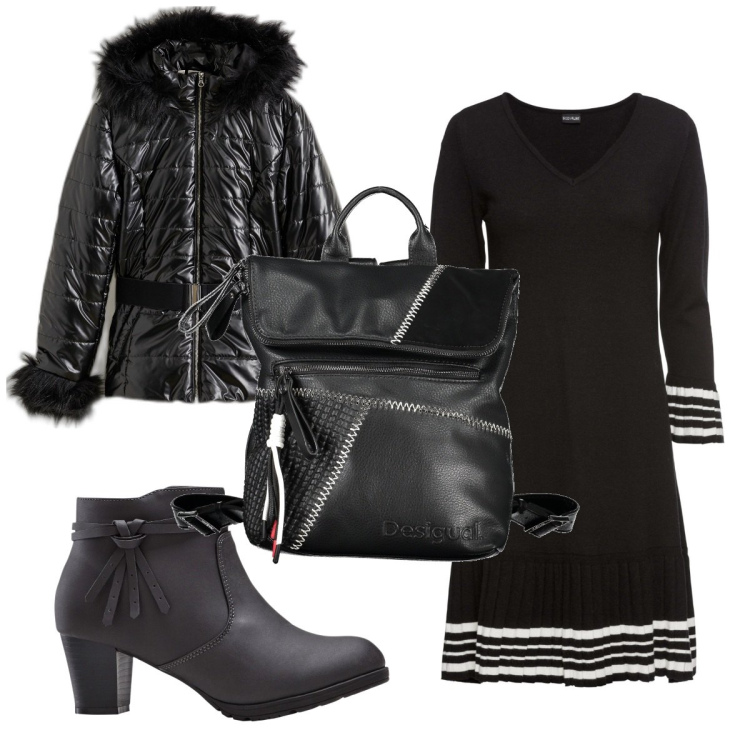 Outfit donna - Total look #1841044. Stile Etnico per Tutti i giorni. Abbinamento con vestiti, stivaletti, blazer, zaini.
