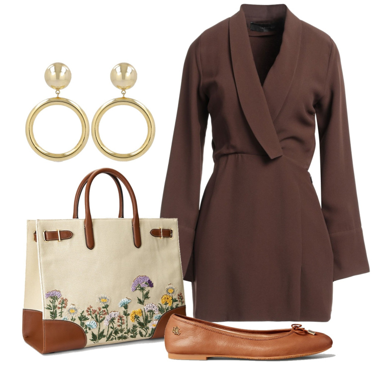 Outfit donna - Very french. Stile Bon Ton per Tutti i giorni. Abbinamento con vestiti corti, ballerine, borse tote, orecchini.