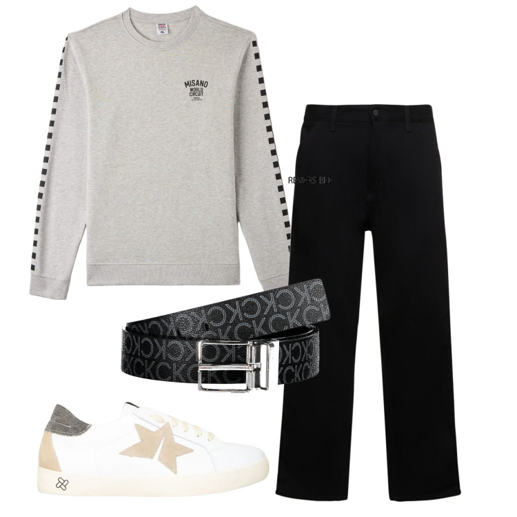 Outfit uomo - In giro. Stile Urban per Tutti i giorni. Abbinamento con felpe, sneakers, jeans, cinture.