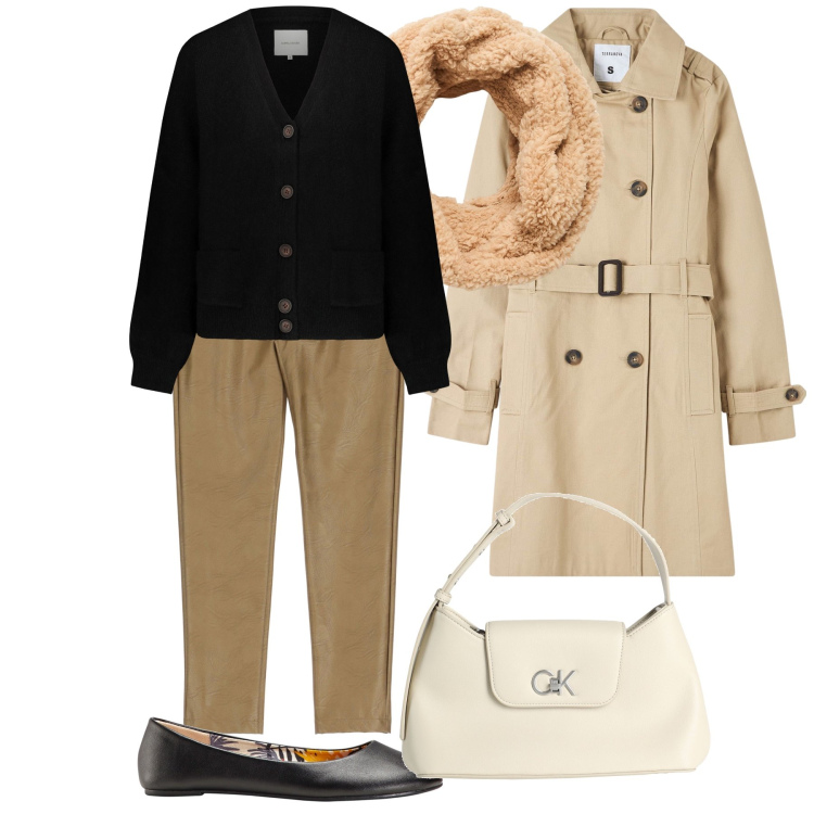 Outfit donna - Primavera… ballerina. Stile Basic per Tutti i giorni. Abbinamento con ballerine, borse a mano, trench, sciarpe, pantaloni skinny, cardigans.