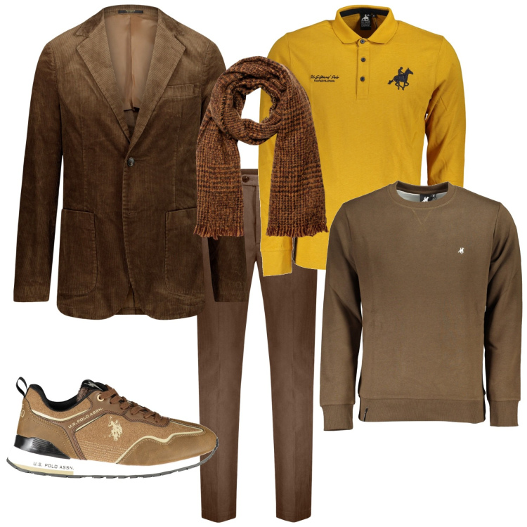 Outfit uomo - Trendy per il week end. Stile Trendy per Tutti i giorni. Abbinamento con sciarpe, giacche, pantaloni, scarpe sportive, felpe, polo.