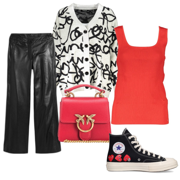 Outfit donna - Marzo pazzerello…. Stile Basic per Tutti i giorni. Abbinamento con pantaloni, borse a tracolla, sneakers, canottiere, cardigans.
