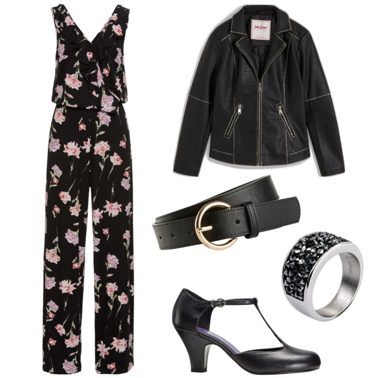 Outfit donna - Bonprix mid season sale. Stile Casual chic per Serata fuori. Abbinamento con anelli, tute, décolleté, blazer, cinture.