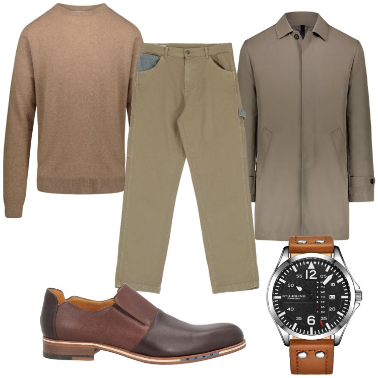 Outfit uomo - Total look #1850598. Stile Casual per Tutti i giorni. Abbinamento con scarpe stringate, orologi, pantaloni, maglieria, giacche.