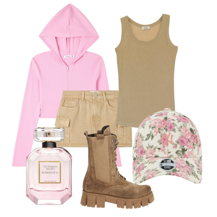 Outfit donna - Il mio segreto!. Stile Trendy per Tutti i giorni. Abbinamento con profumi, minigonne, cardigans, anfibi, top, cappelli.