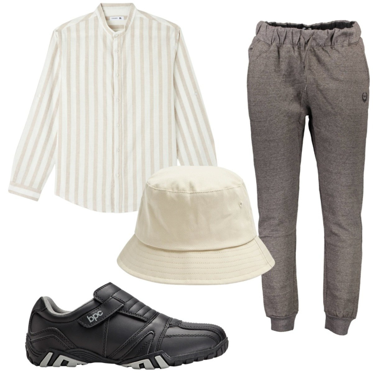 Outfit uomo - Total look #1852162. Stile Casual per Tutti i giorni. Abbinamento con scarpe stringate, camicie, cappelli, pantaloni.