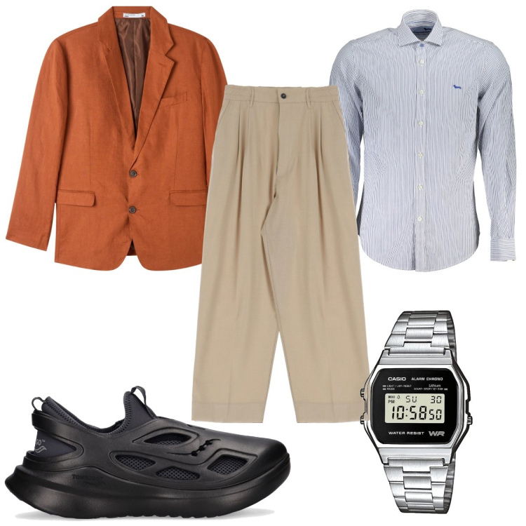 Outfit uomo - Total look #1853132. Stile Casual per Tutti i giorni. Abbinamento con orologi, giacche, pantaloni, sneakers alte, camicie.