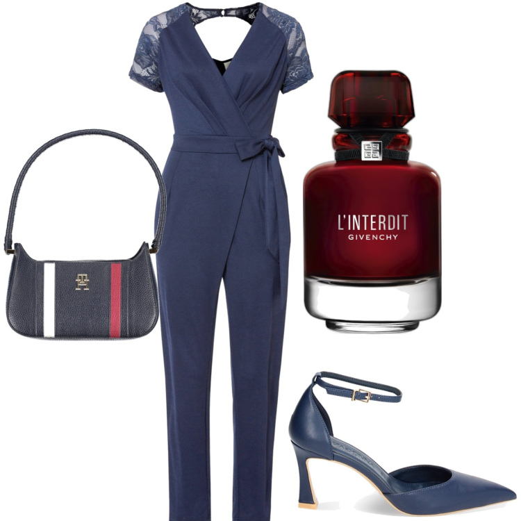 Outfit donna - Givenchy. Stile Chic per Tutti i giorni. Abbinamento con tute, profumi, décolleté, borse a spalla.