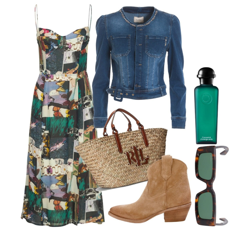 Outfit donna - In odore di boho style. Stile Boho per Tutti i giorni. Abbinamento con profumi, blazer, stivaletti texani, borse tote, vestiti, occhiali da sole.